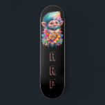 *~* Blommigt Sweet Troll AP89 Neon Rainbow Initial Mini Skateboard Bräda 18,5 Cm<br><div class="desc">(Sökkod AP89 för Troll-objekt och AP88 för medeltida temaobjekt ) Överför enkelt till andra Zazzle-produkter. BLACK-bakgrundsskateboard. Den ljusa lycklig NEON Rainbow färg kommer bara ut i bilder och BREV i TROLL. Anpassa/anpassa INITIALER/MONOGRAM. Den konstiga slumpen Long Hair Troll. Bright RAINBOW neon färg. Det här är en populär trenddesign för någon...</div>