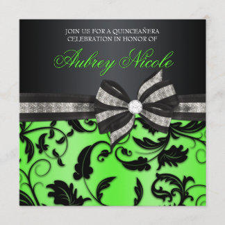 Blommigt Swirl Quinceañera Inbjudan med judiskt st