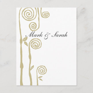Blommigt Swirls Taupe-OSA OSA Kort