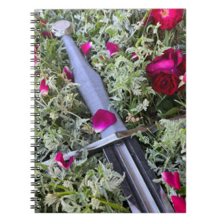Blommigt Sword-anteckningsbok Anteckningsbok