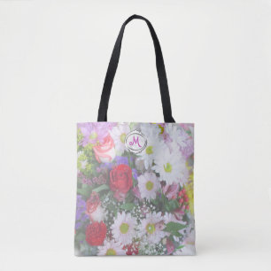 Blommigt-symbolen Pastelldesign i Bouquet-format Tygkasse