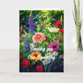 Blommigt Sympathy Card, 5-tums x 7-tums mappat gra Kort