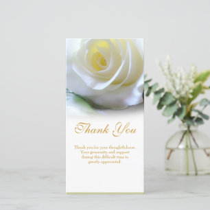 Blommigt Sympathy Funeral Tack Photo Kort