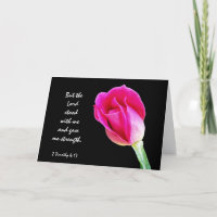 Blommigt Sympathy, Scripture Verse på Guds styrka