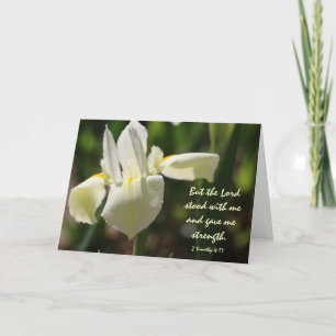 Blommigt Sympathy, Scripture Verse på Guds styrka Kort