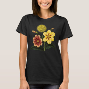 Blommigt T-Shirt, botaniska blommor T Shirt