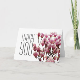 Blommigt Tack Magnolia Elegant Modern Plain Kort