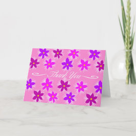 Blommigt - tack, Tack Flowers Kort