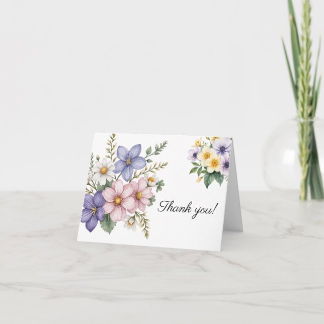 Blommigt - tackkort nummer 1 (Framsida)