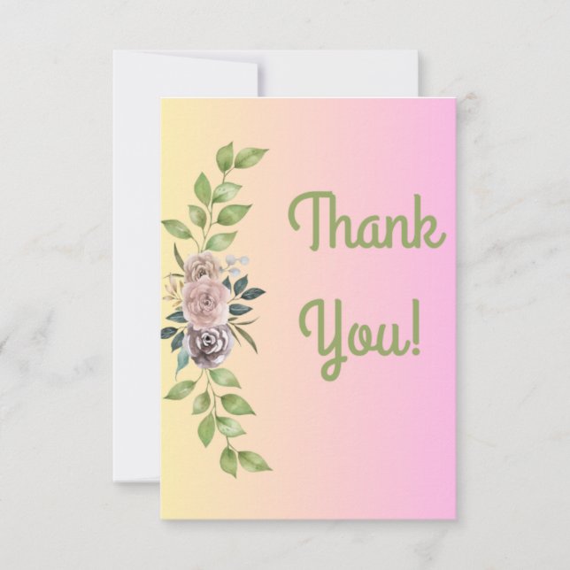 Blommigt - tackkort tack kort (Framsida)