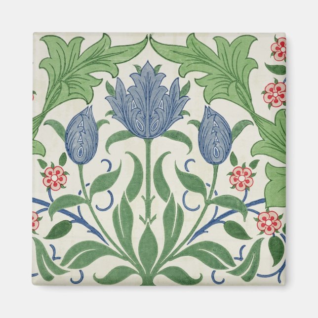 Blommigt tapet design magnet (Framsidan)