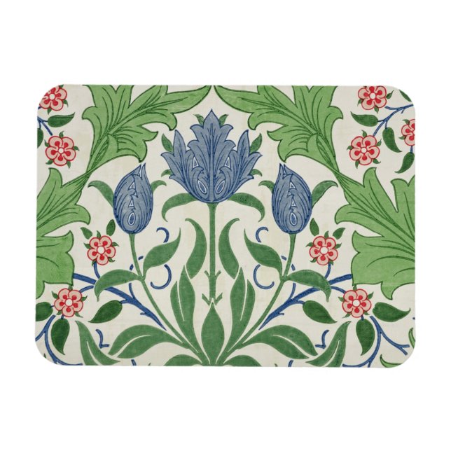 Blommigt tapet design magnet (Horisontell)