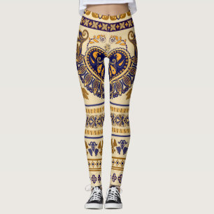 Blommigt Tapet i Egypten Leggings