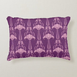 Blommigt Tapet Rosa Violet Design Prydnadskudde