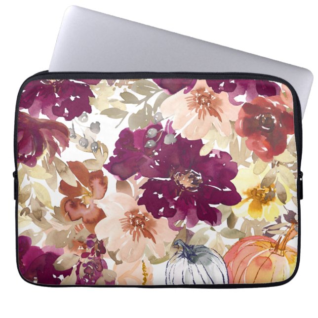 Blommigt Tattoo Laptop Fodral (Framsidan)
