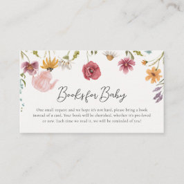 Blommigt Tea Baby Shower Bokar för Baby-kort Tilläggskort