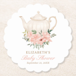 Blommigt Tea Party Baby Shower Underlägg Papper