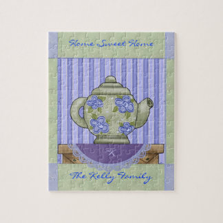 Blommigt Tea Pot Quilt Block Boxed Puzzle Pussel