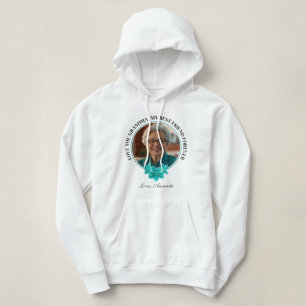 Blommigt Teal Ram Grandkid till Grandma Photo T Shirt