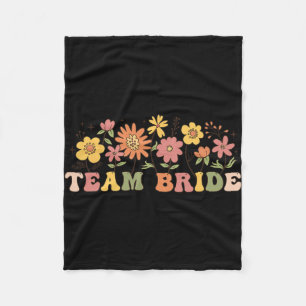 Blommigt Team Bride WildblommBröllop Bachelorette Fleecefilt
