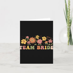 Blommigt Team Bride WildblommBröllop Bachelorette Kort