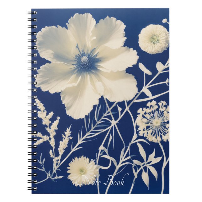 Blommigt-TEKNISK Bärbar dator Anteckningsbok (Framsidan)