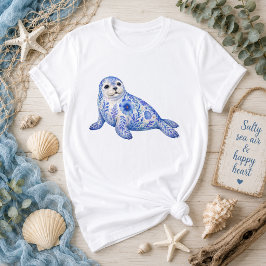 Blommigt tema Säl T Shirt