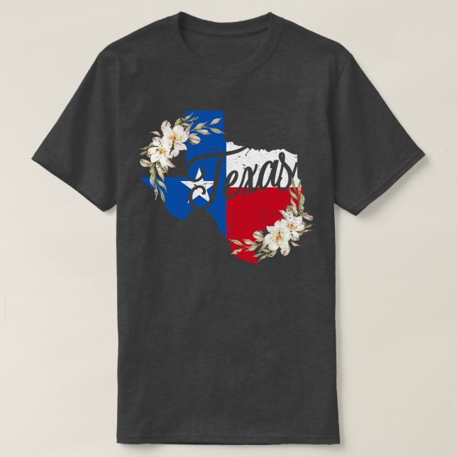 Blommigt Texas T Shirt (Design framsida)