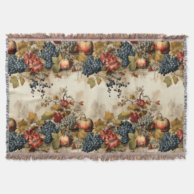 Blommigt Thanksgiving Vintage Mönster (9) Filt (Framsidan)