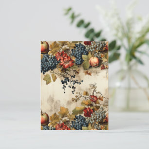 Blommigt Thanksgiving Vintage Mönster (9) Vykort