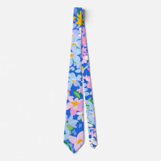 Blommigt Tie, Flower Tie, Tie Gift, Rosa Flower Ti Slips