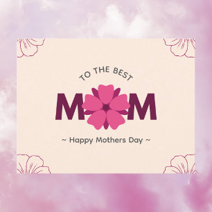 Blommigt till bästa Mamma Mors dag Helg Vykort