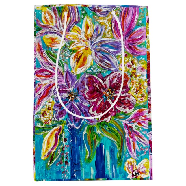 Blommigt tillfällen presentväska (Framsidan)