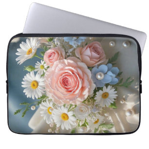 Blommigt Timless elegance möter viskad romantik Laptop Fodral