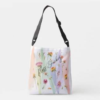 Blommigt Tote Bag Design Axelväska
