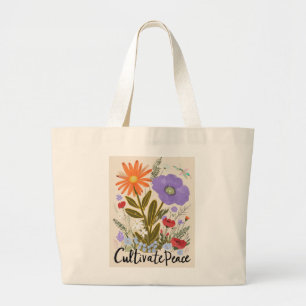 Blommigt Tote Bag Jumbo Tygkasse