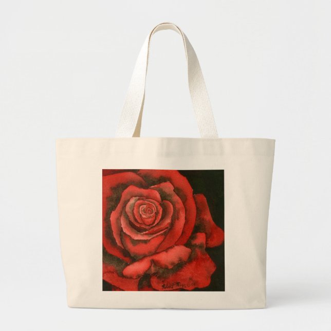 Blommigt Tote Bag Jumbo Tygkasse (Framsidan)