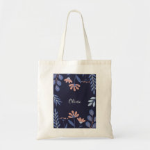 Blommigt Tote Bag - personlig