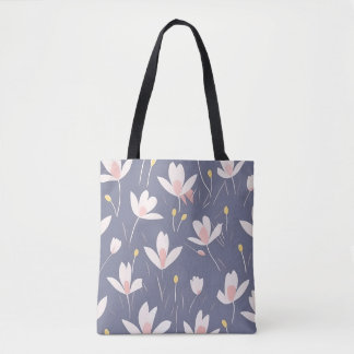 Blommigt Tote Bag Tygkasse