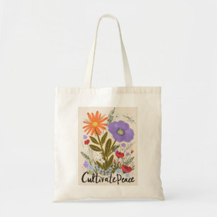 Blommigt Tote Bag Tygkasse