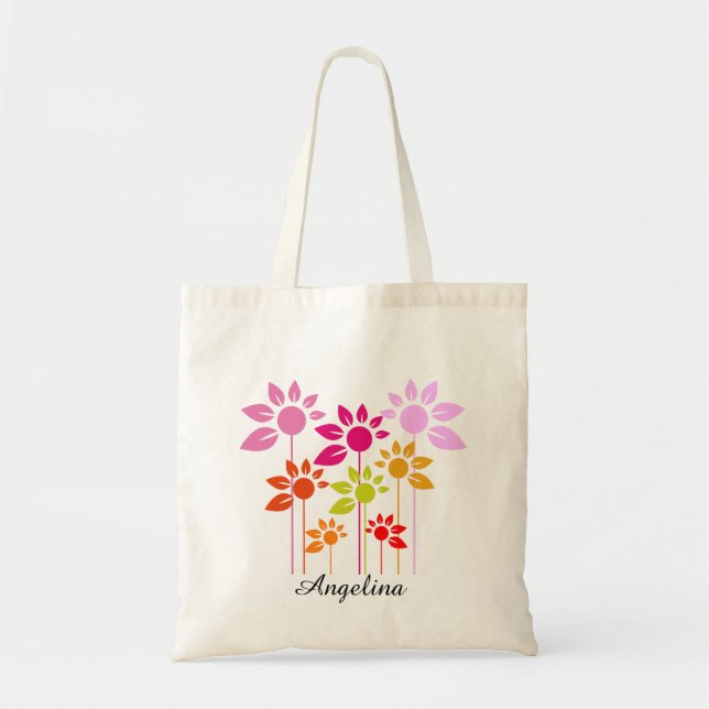 Blommigt Tote for the Flower Girl Tygkasse (Framsidan)