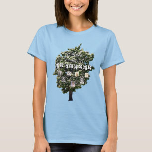 Blommigt Träd Foto Cutout 4 Generation Family Träd T Shirt