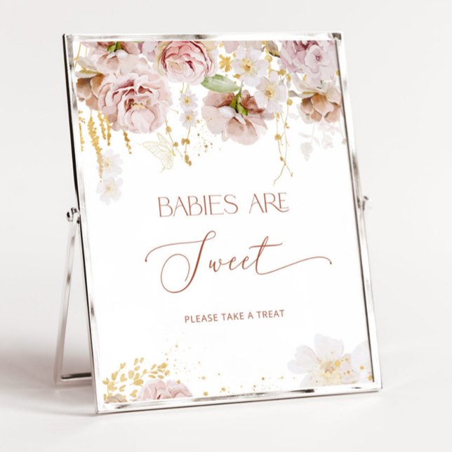 Blommigt trädgård Spädbarn är söt och Poster (Skapare uppladdad)