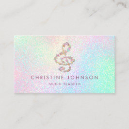 blommigt treble cleer Music Lärare Visitkort
