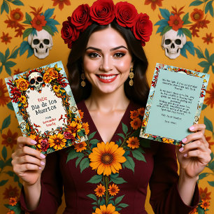 💀 Blommigt Tribute Dia de los Muertos Card