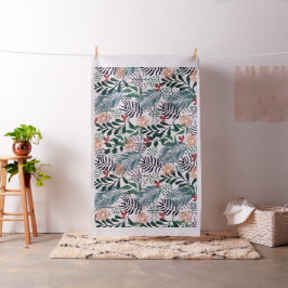 Blommigt Tropical Botanic Mönster Fabric Tyg