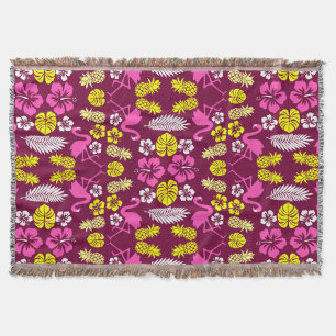 Blommigt Tropical Fruit Patterned Filt