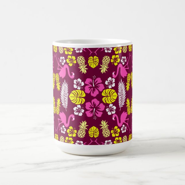 Blommigt Tropical Fruit Patterned Kaffemugg (Center)