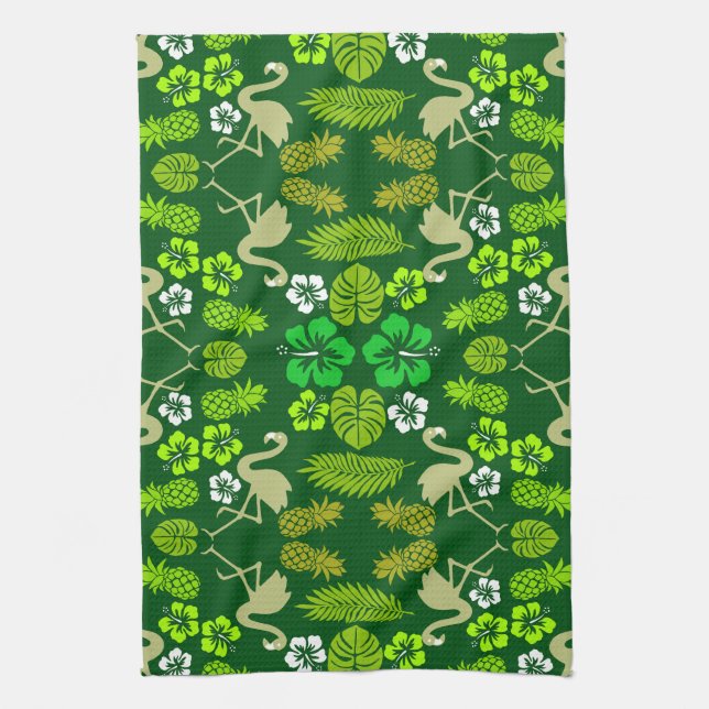 Blommigt Tropical Fruit Patterned Kökshandduk (Vertikal)