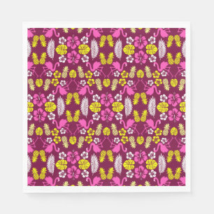 Blommigt Tropical Fruit Patterned Pappersservett